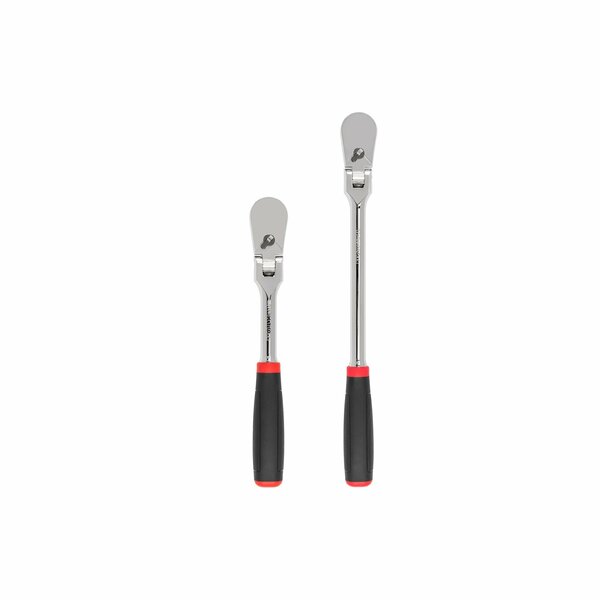 Tekton 1/2 Inch Drive Flex Head Comfort Grip Ratchet Set, 2-Piece 10-1/2, 14 in. SRH92202